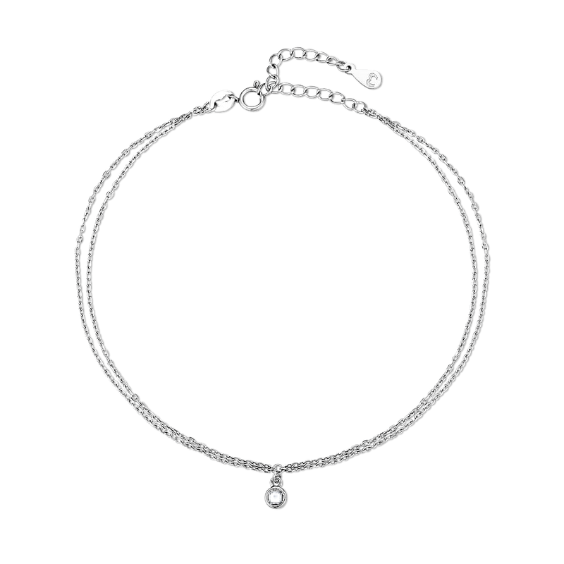 Illuminated Zircon Anklet - Milas Jewels Shop