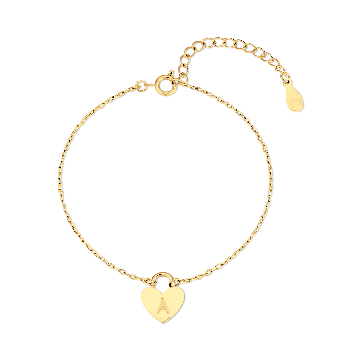 Initial Heart Bracelet - Milas Jewels Shop