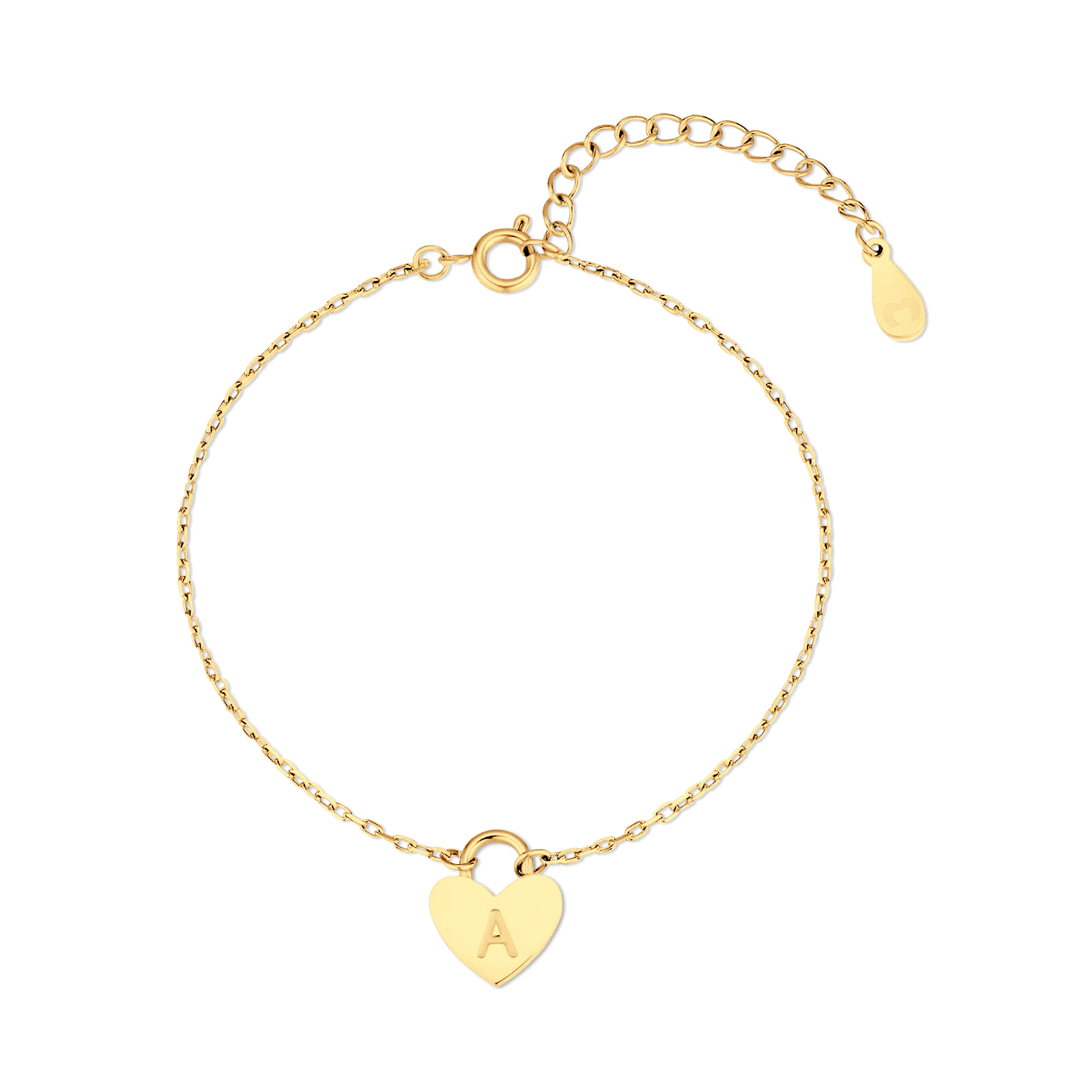 Initial Heart Bracelet - Milas Jewels Shop