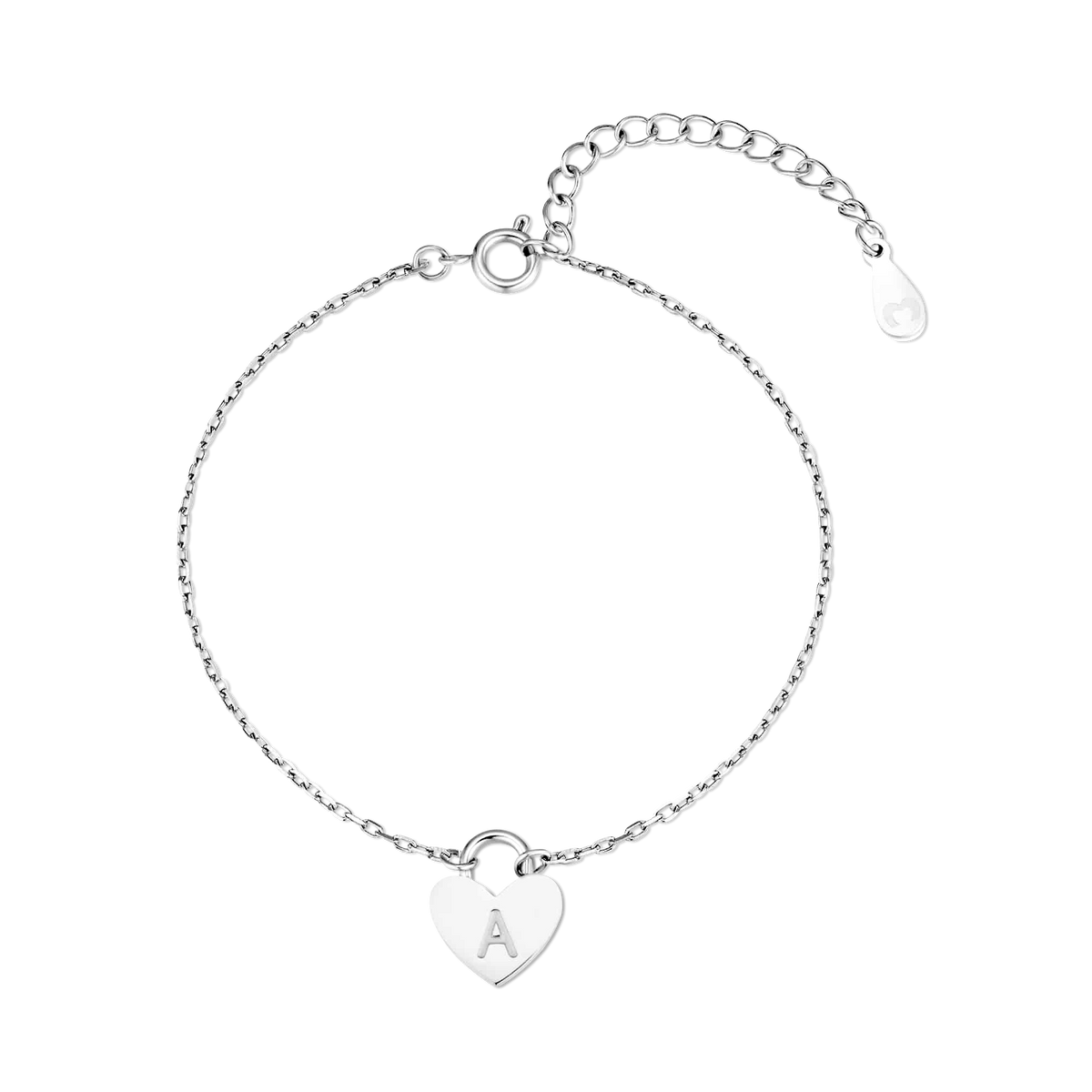 Initial Heart Bracelet - Milas Jewels Shop