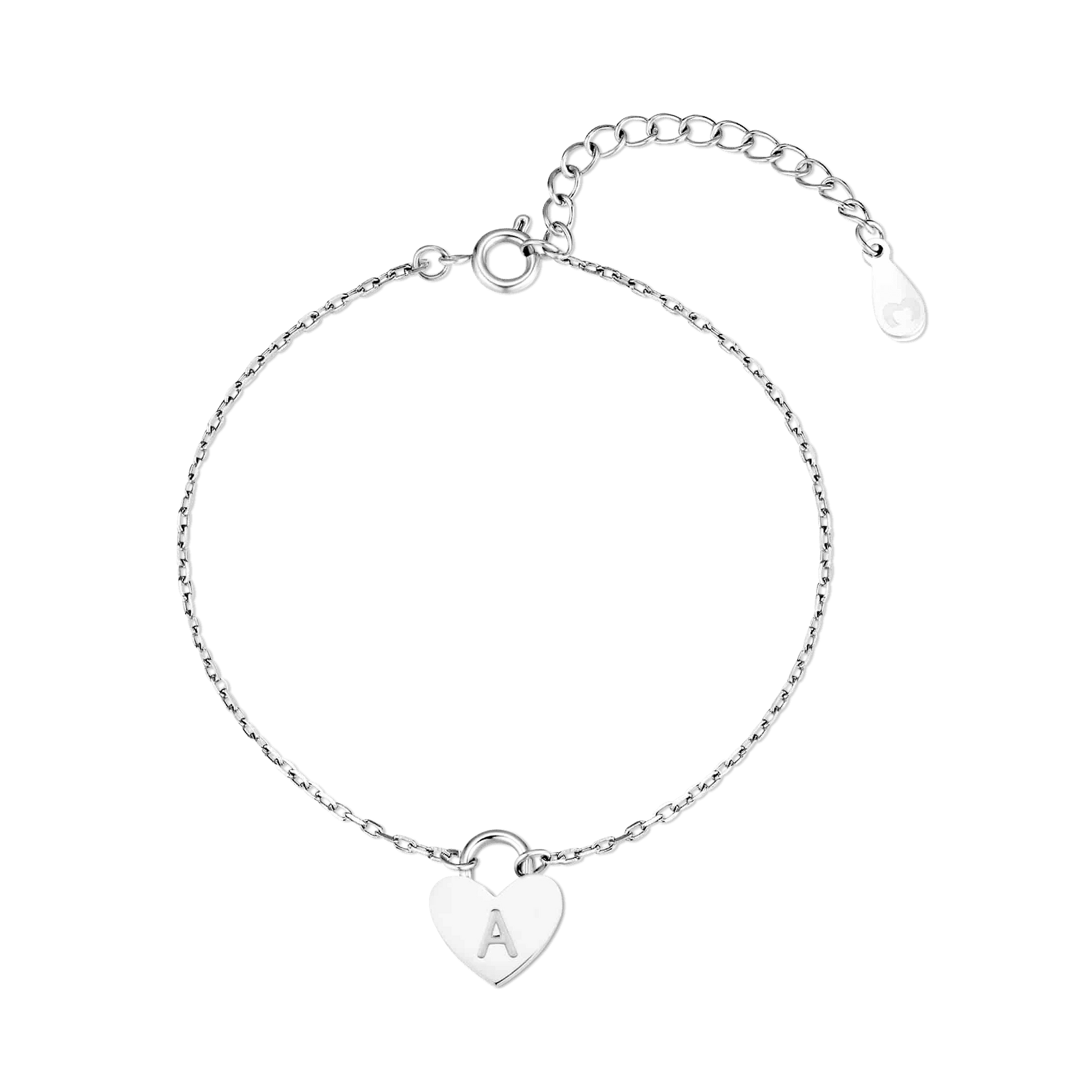 Initial Heart Bracelet - Milas Jewels Shop