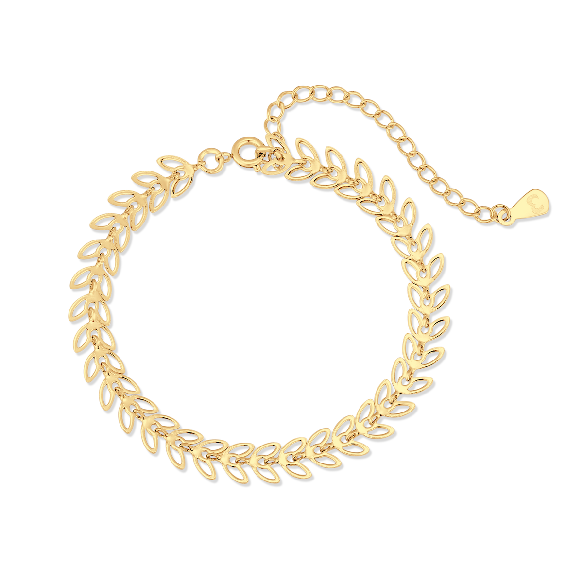 Herringbone Leaf Bracelet - Milas Jewels Shop