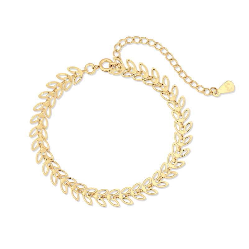 Herringbone Leaf Bracelet - Milas Jewels Shop