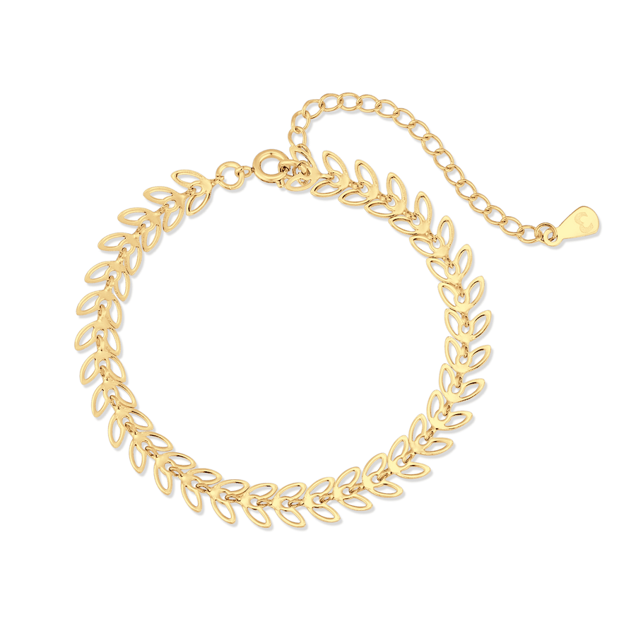 Herringbone Leaf Bracelet - Milas Jewels Shop