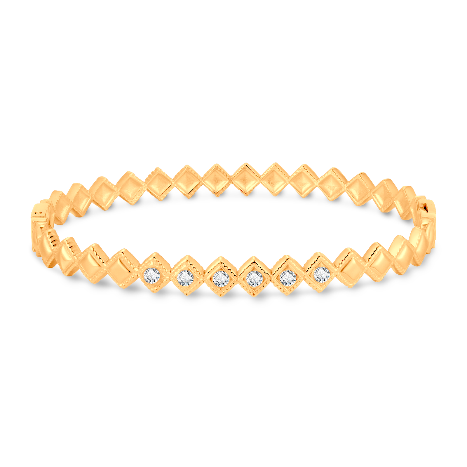 Rhombuses Cuff Bracelet - Milas Jewels Shop