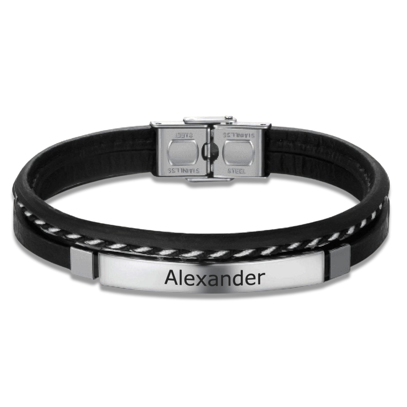 Lord BRAVE Men's Bracelet - Personalized - Milas Jewels Shop