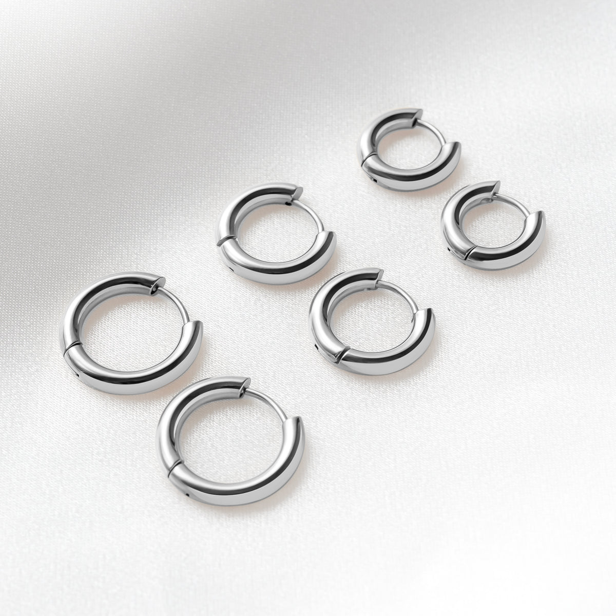 Steel Rounda Earrings - Milas Jewels Shop