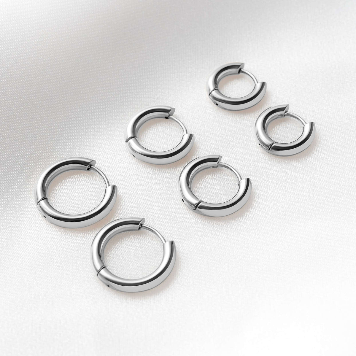 Steel Rounda Earrings - Milas Jewels Shop
