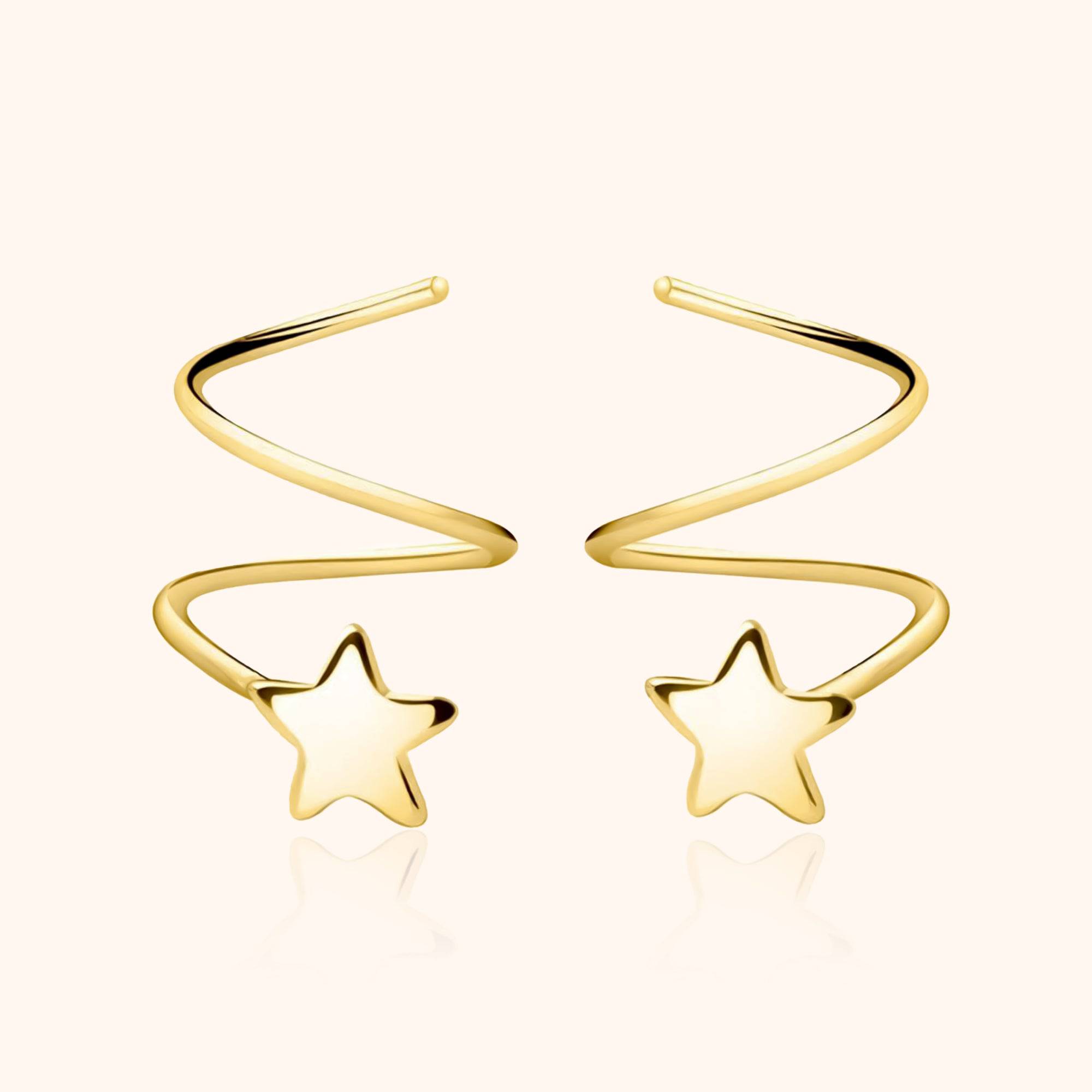 "Spiral Star" Earrings - Milas Jewels Shop