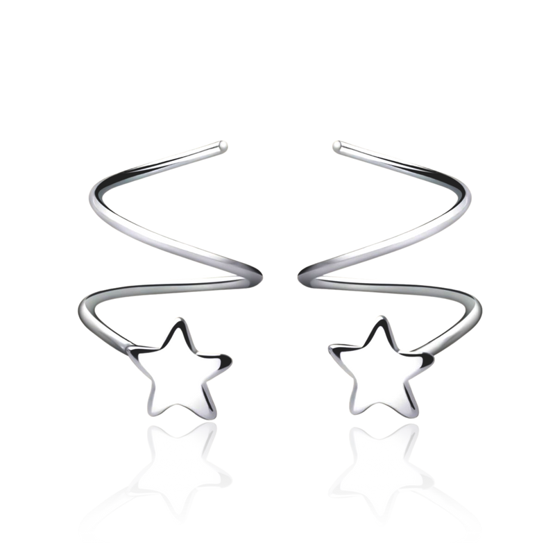 Spiral Star Earrings - Milas Jewels Shop