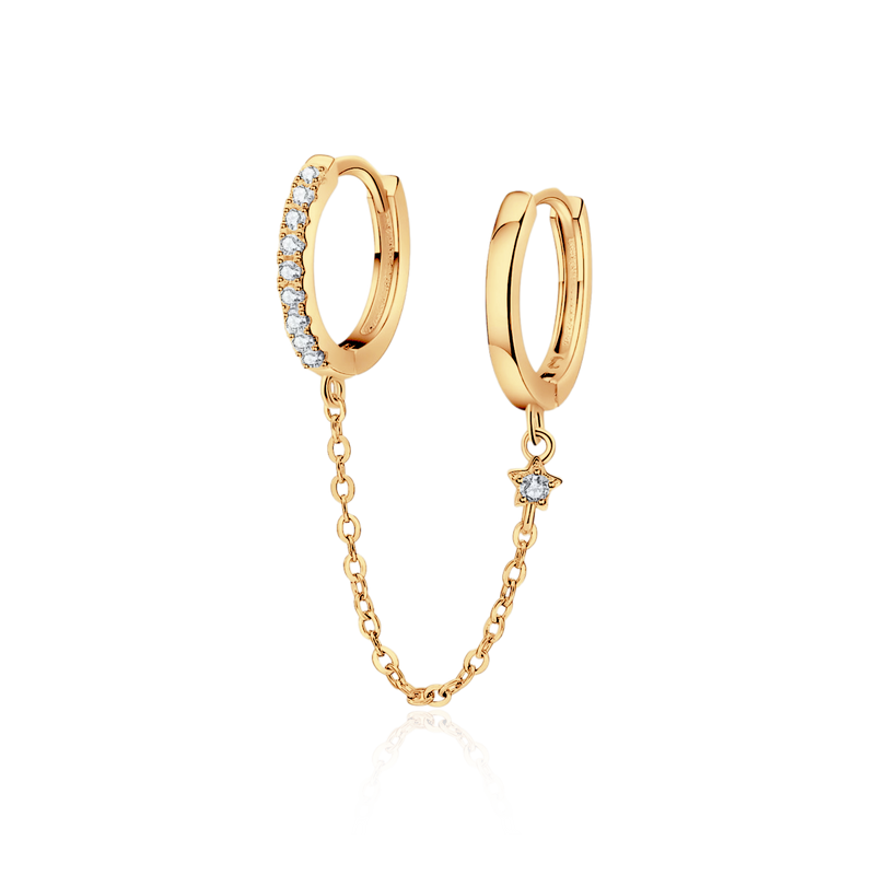 Hoop Chain Earrings - Milas Jewels Shop