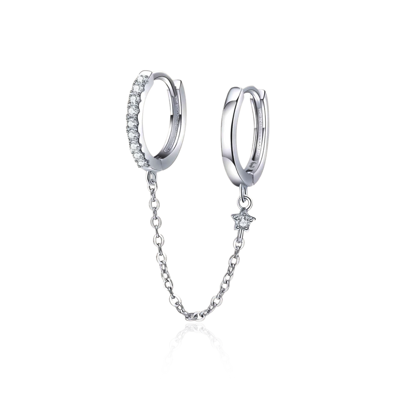 Hoop Chain Earrings - Milas Jewels Shop