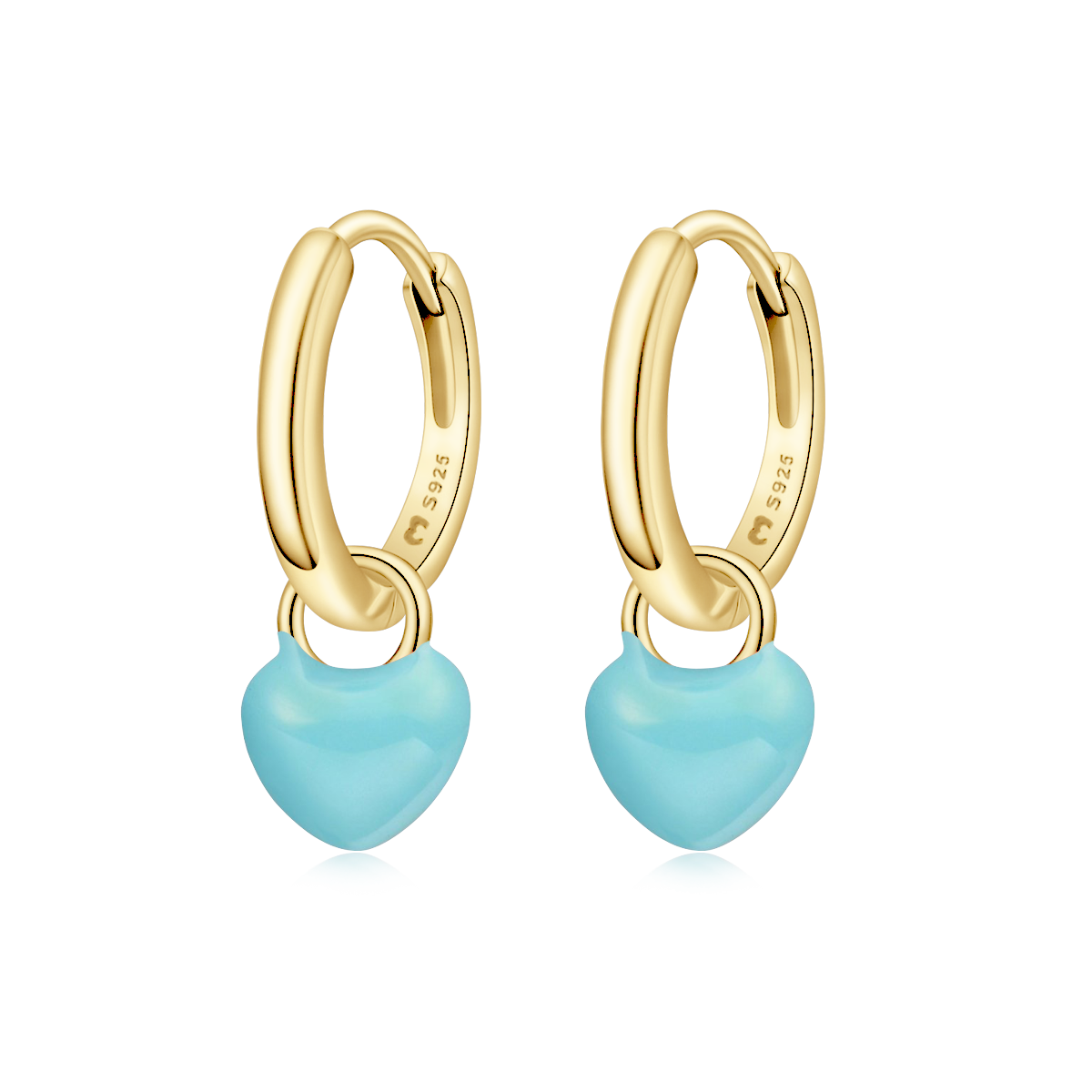 Heart Ring Hoops Earrings