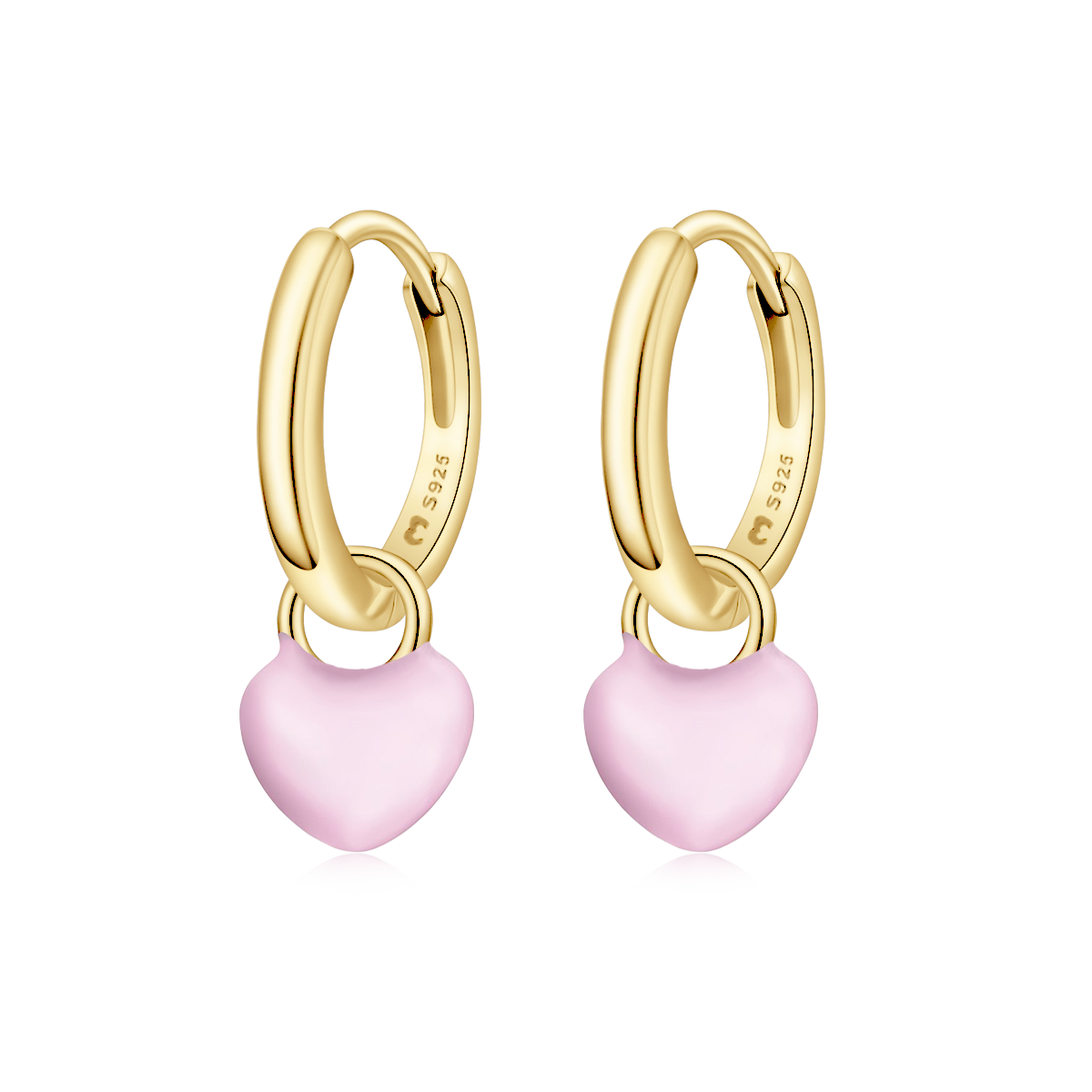 Heart Ring Hoops Earrings