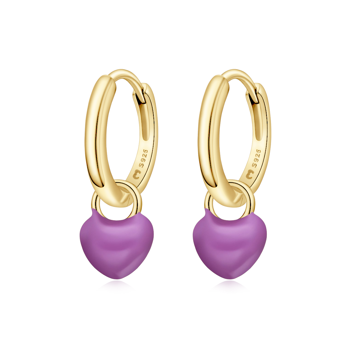 Heart Ring Hoops Earrings