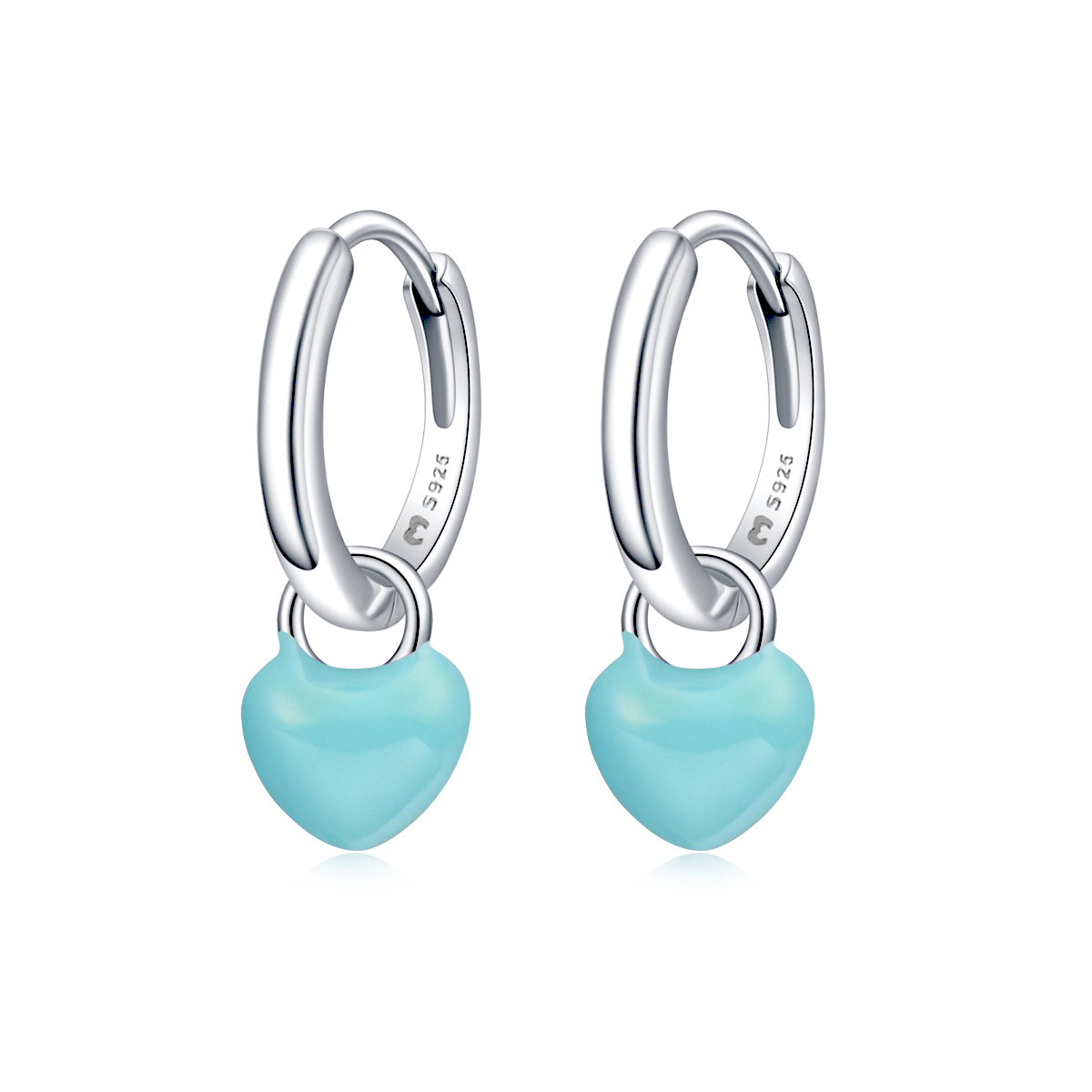 Heart Ring Hoops Earrings