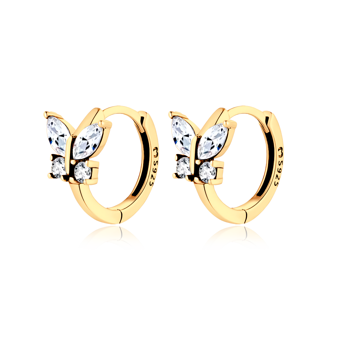Crystal Butterfly Earrings - Milas Jewels Shop