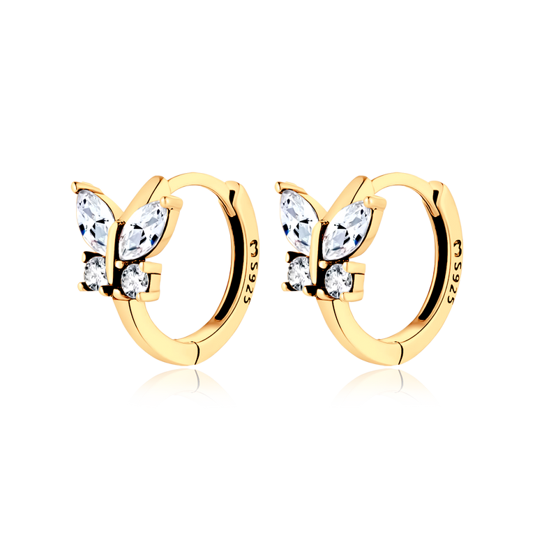 Crystal Butterfly Earrings - Milas Jewels Shop