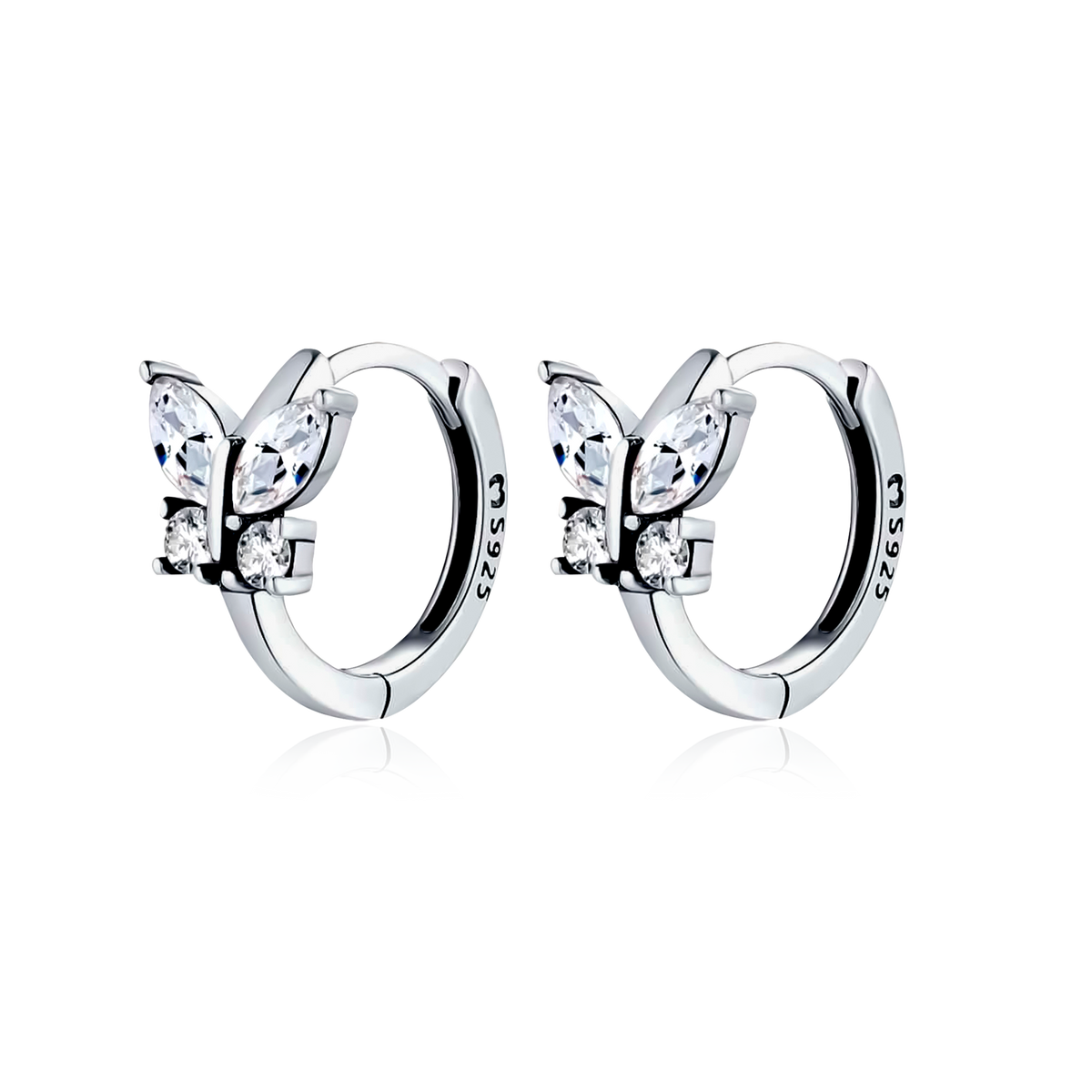 Crystal Butterfly Earrings - Milas Jewels Shop