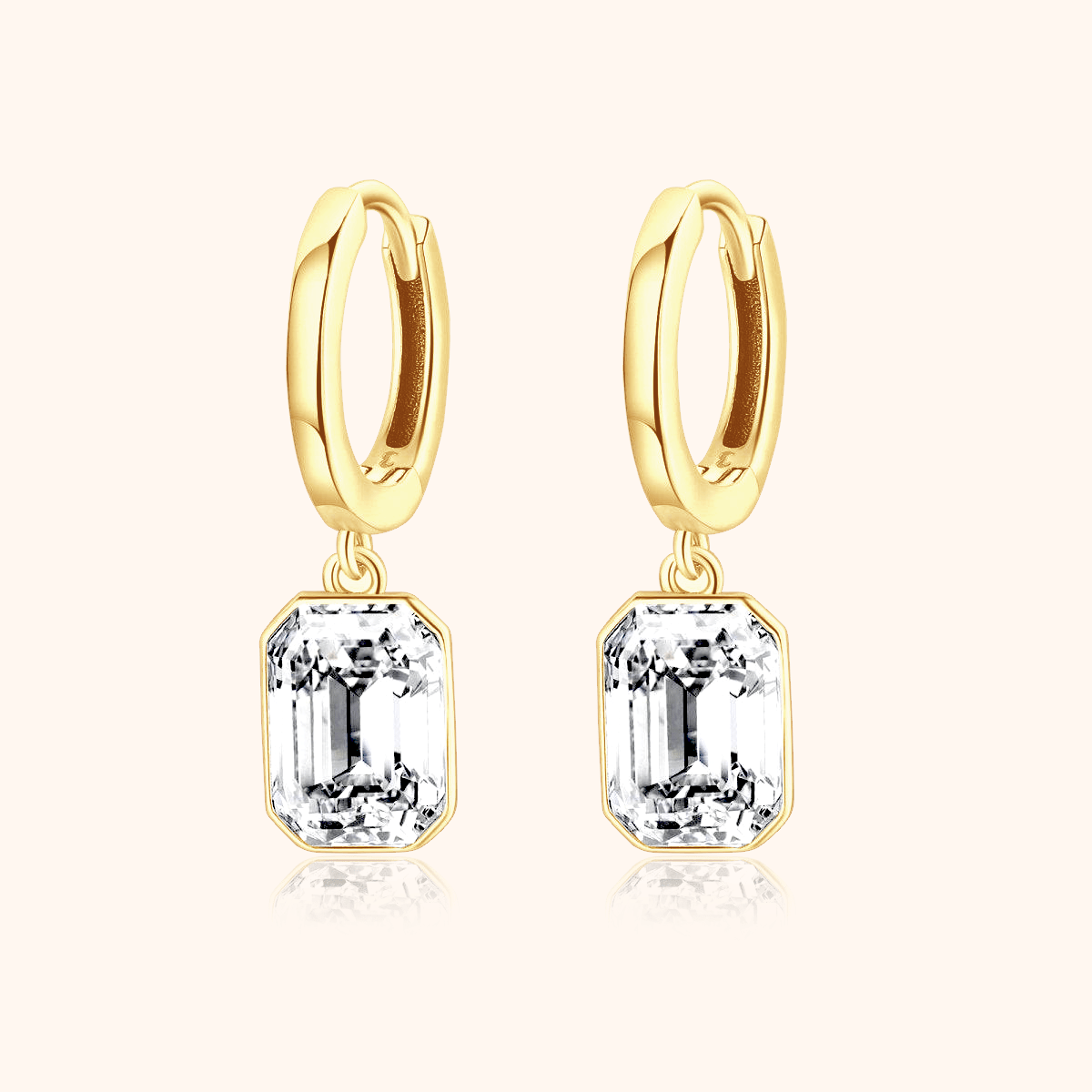 Bezel Hoop Earrings - Milas Jewels Shop