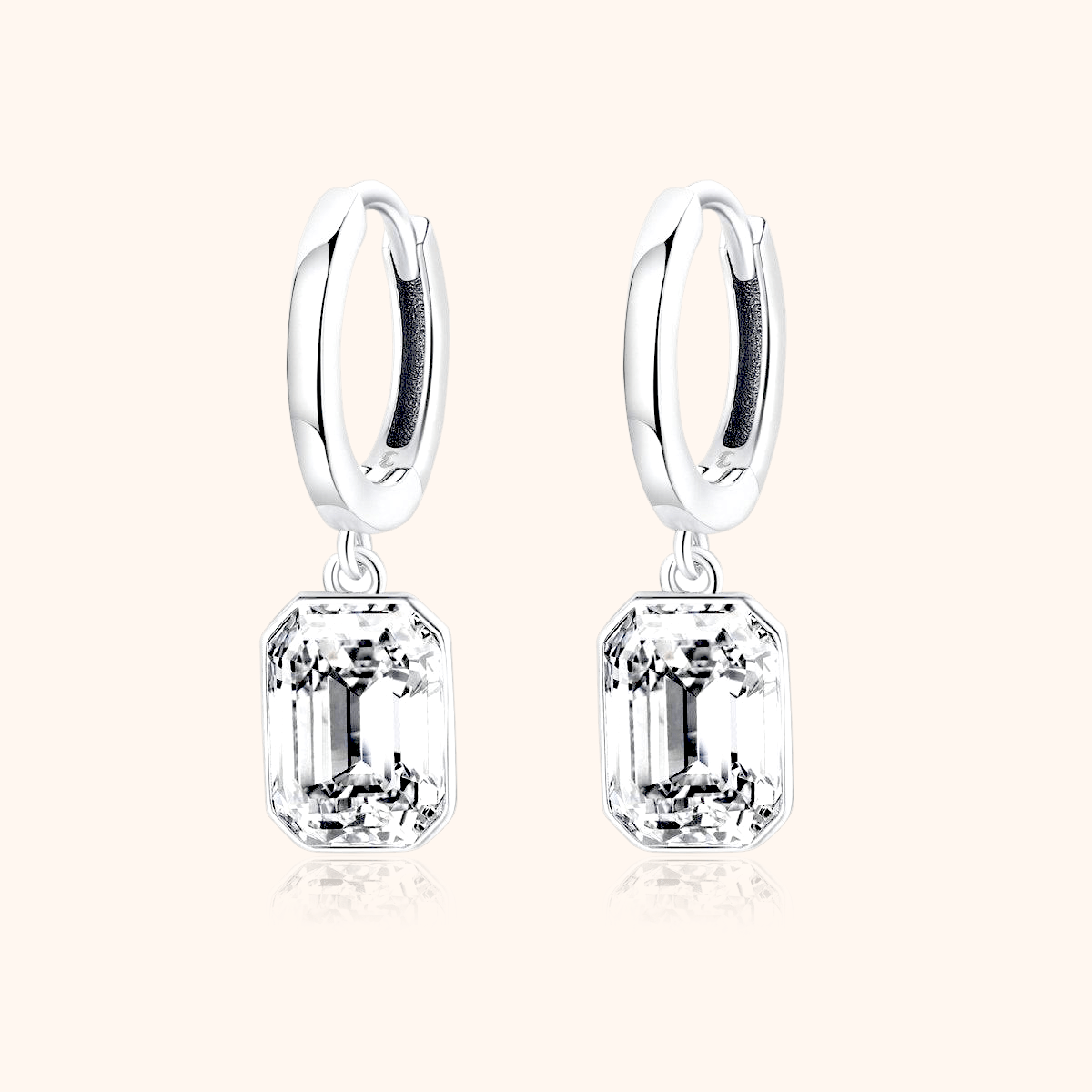 Bezel Hoop Earrings - Milas Jewels Shop