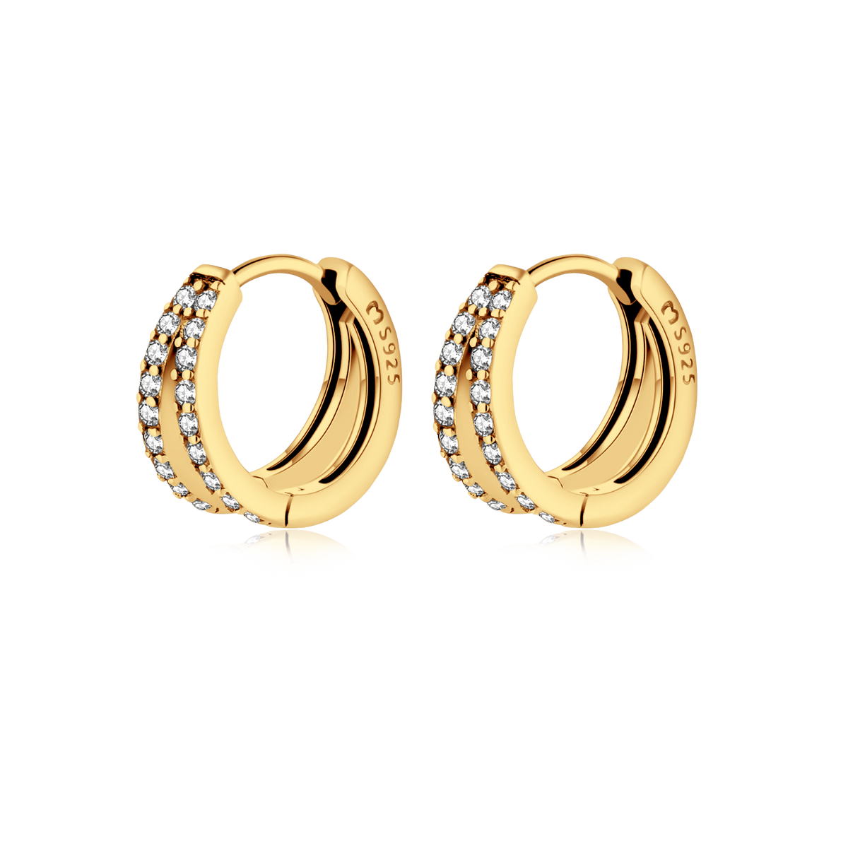 Luminous Hoop Rings Earrings - Milas Jewels Shop