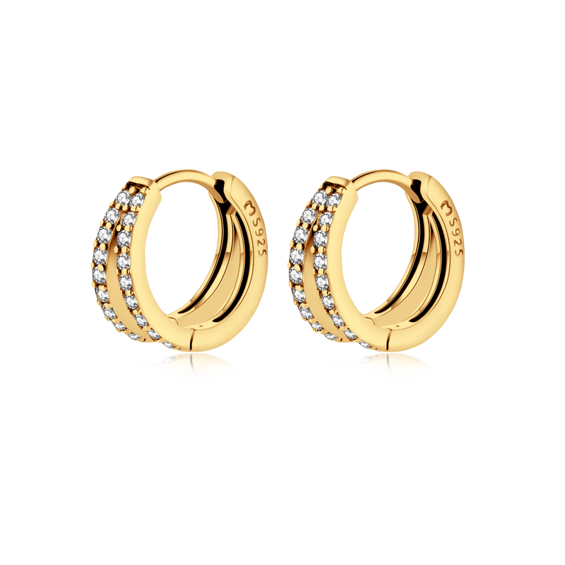 Luminous Hoop Rings Earrings - Milas Jewels Shop