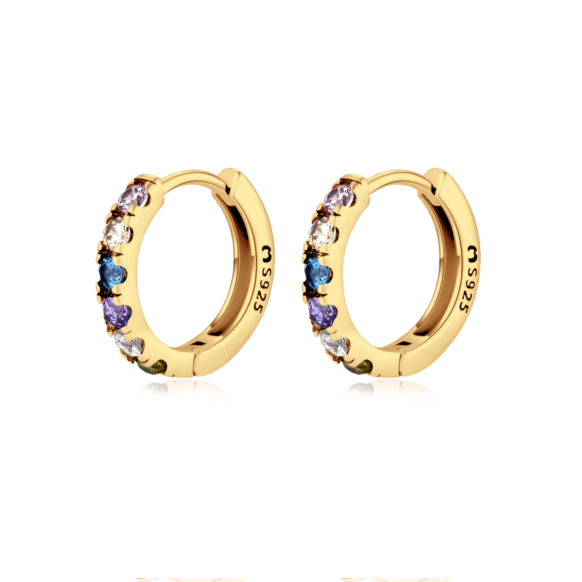 Colorful Zircons Earrings - Milas Jewels Shop