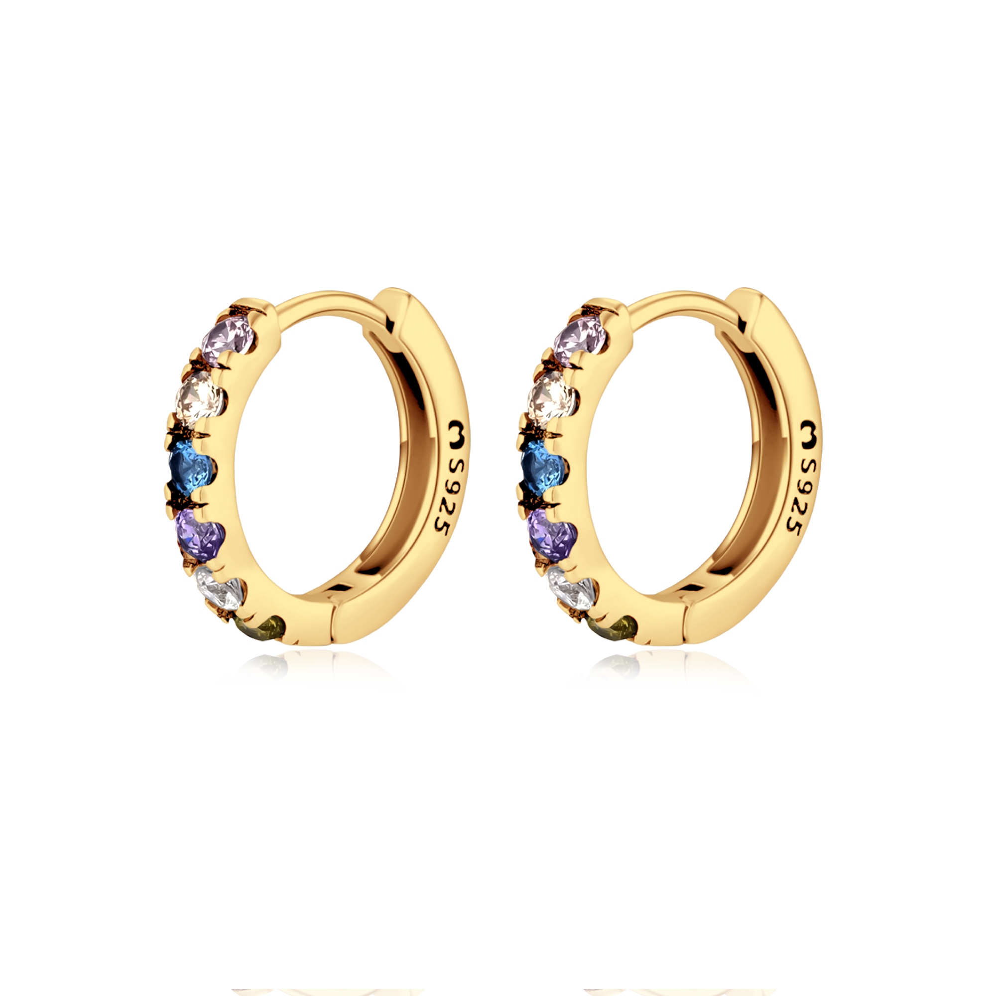 Colorful Zircons Earrings - Milas Jewels Shop