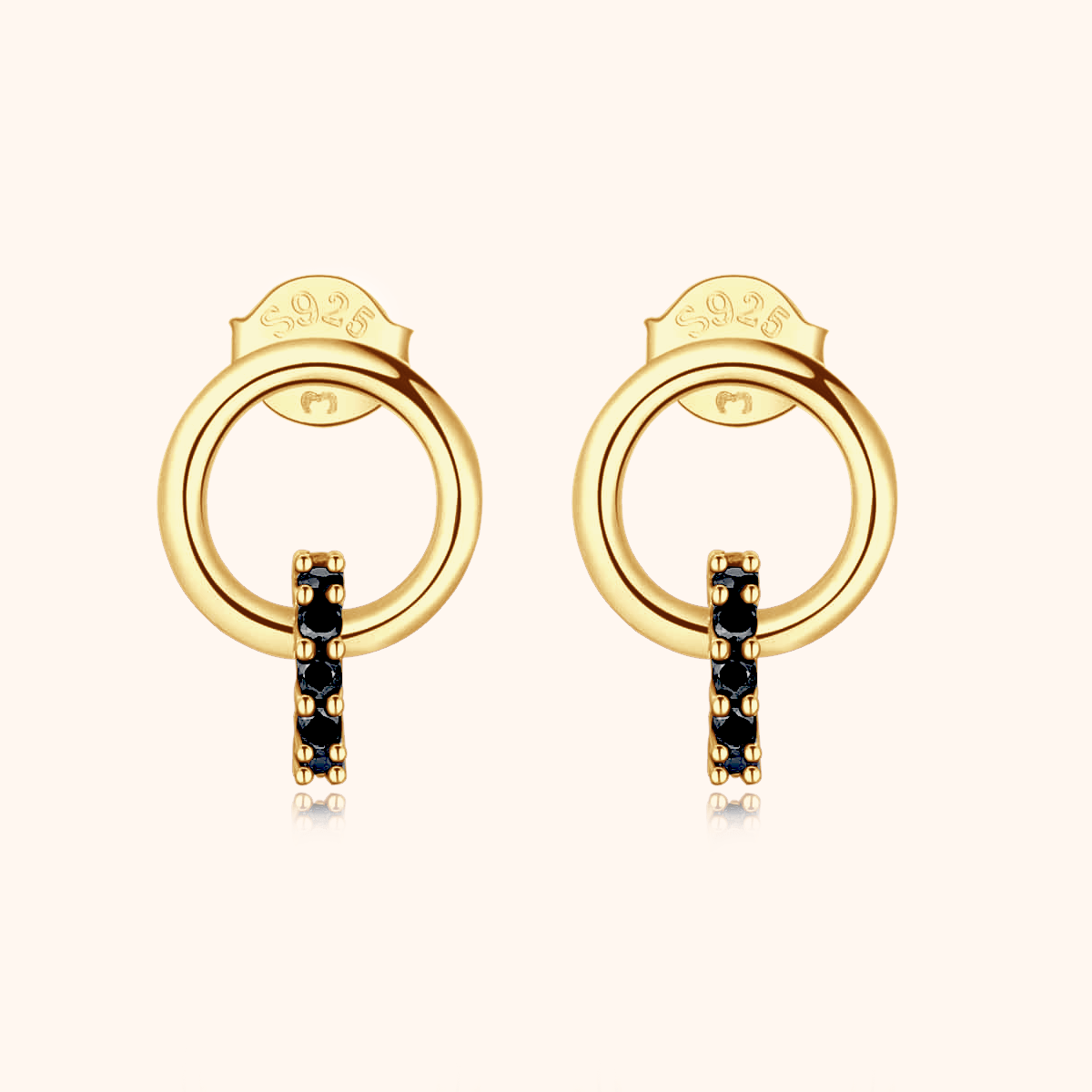 Black Line Earrings - Milas Jewels Shop
