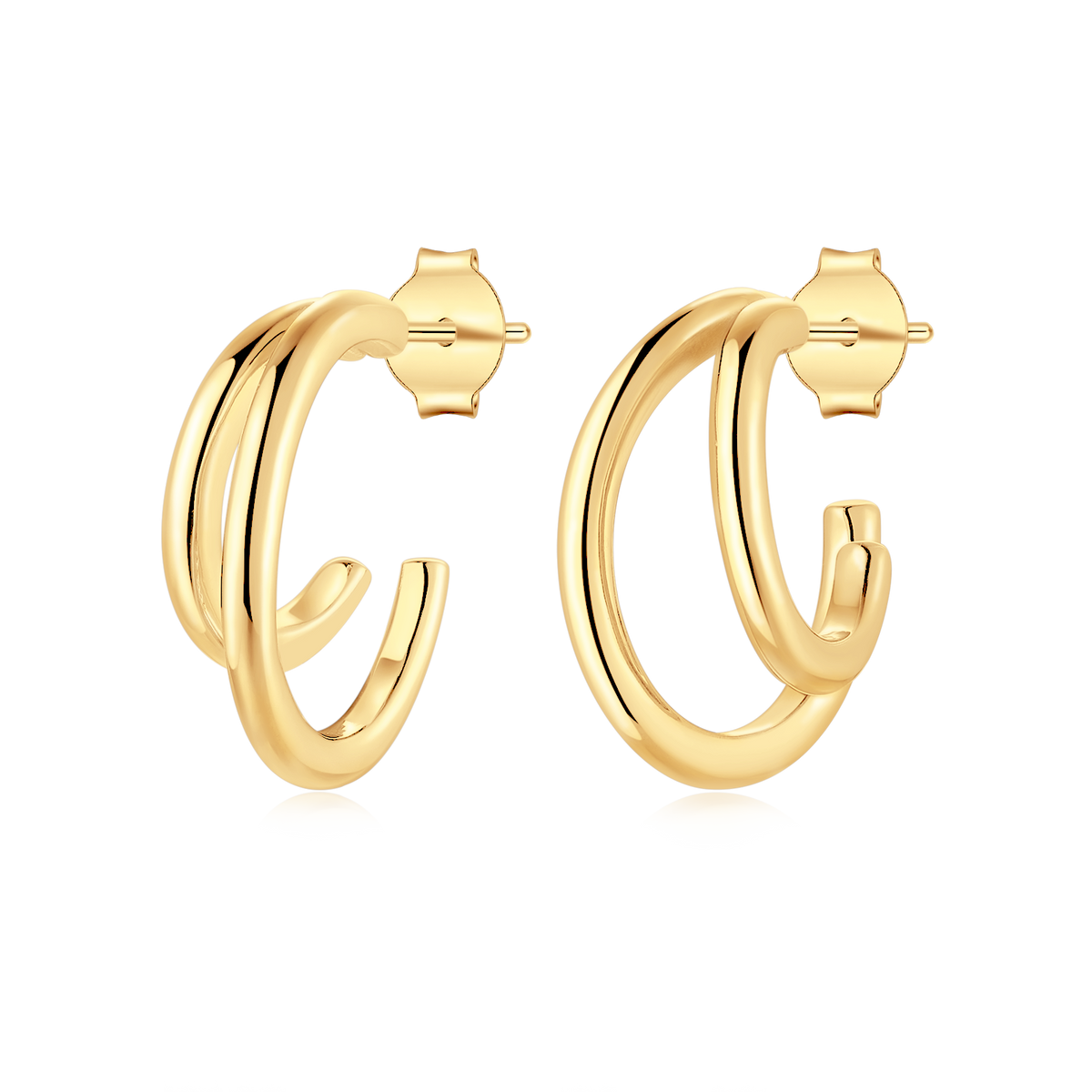 Half Ring Reflex Earrings - Milas Jewels Shop