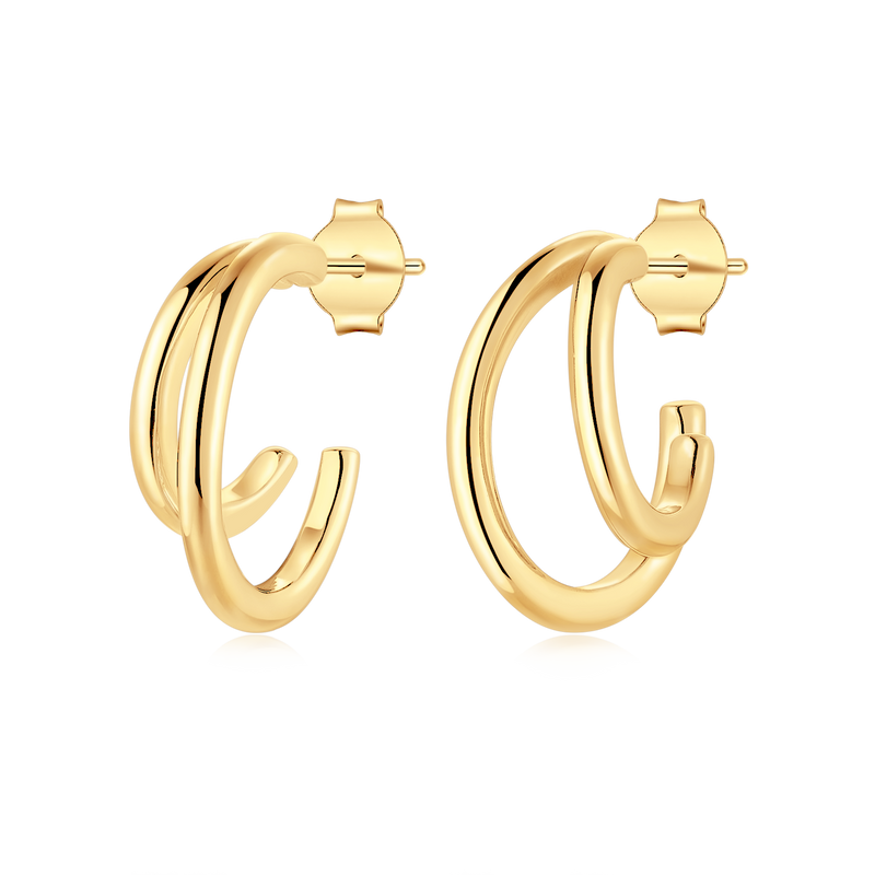 Half Ring Reflex Earrings - Milas Jewels Shop