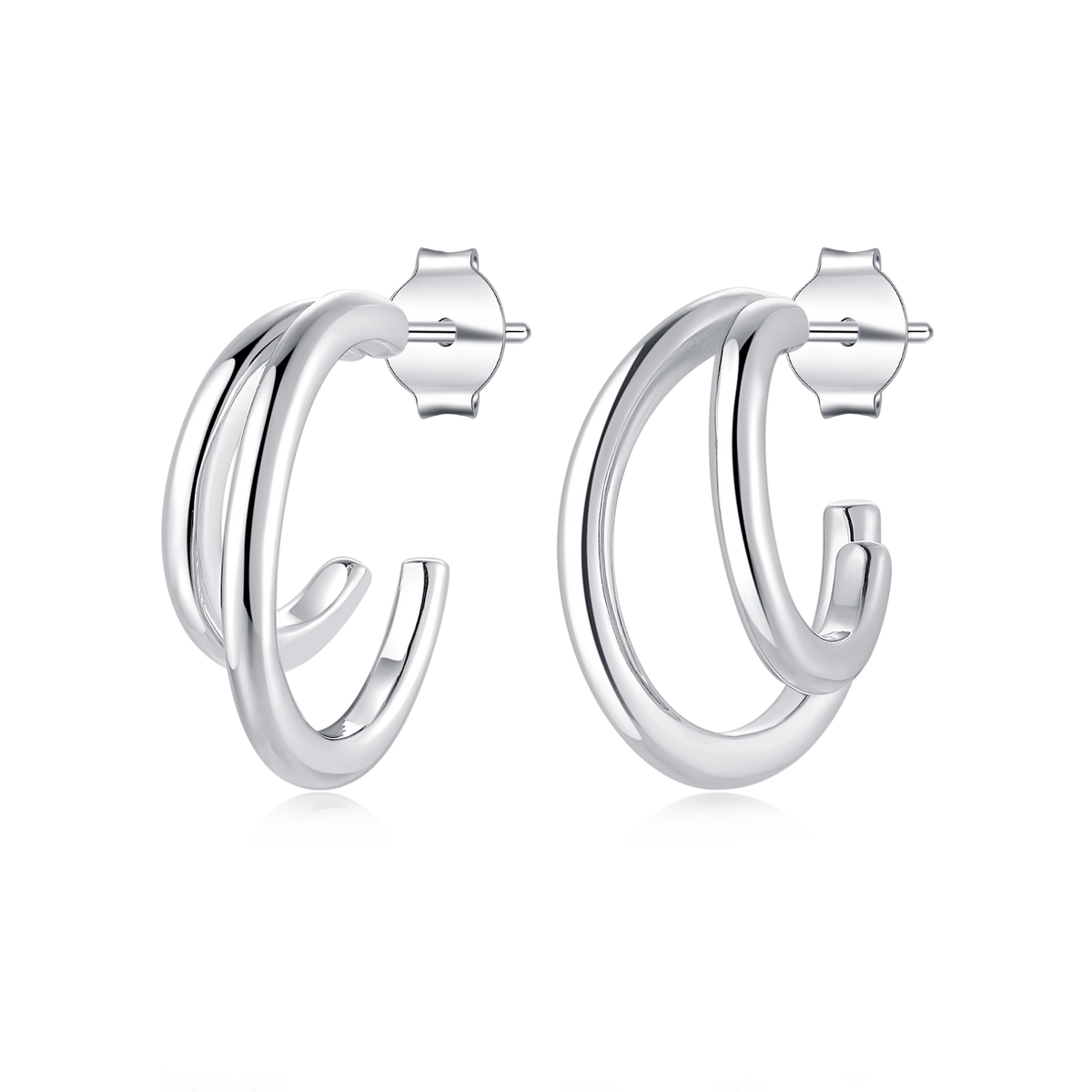 Half Ring Reflex Earrings - Milas Jewels Shop