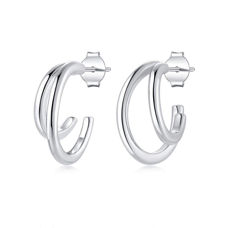 Half Ring Reflex Earrings - Milas Jewels Shop