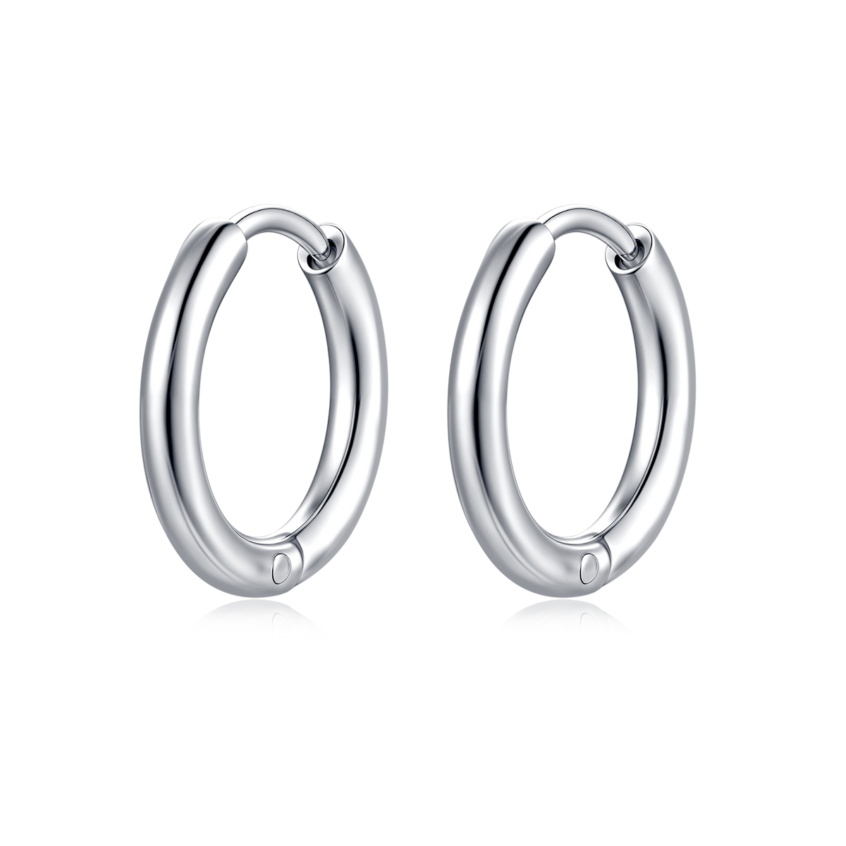 Steel Rounda Earrings - Milas Jewels Shop