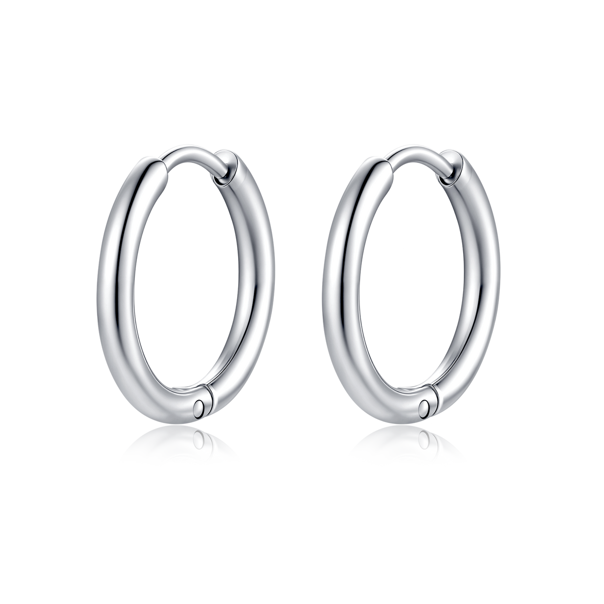 Steel Rounda Earrings - Milas Jewels Shop