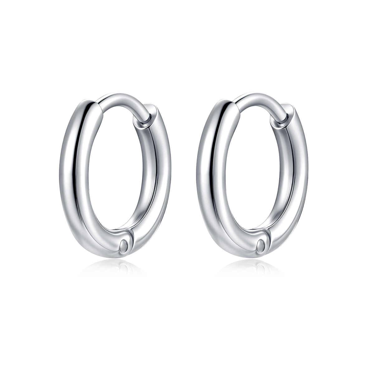 Steel Rounda Earrings - Milas Jewels Shop