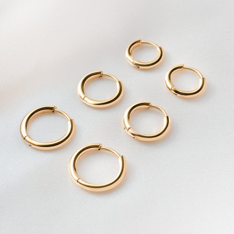 Steel Rounda Earrings - Milas Jewels Shop