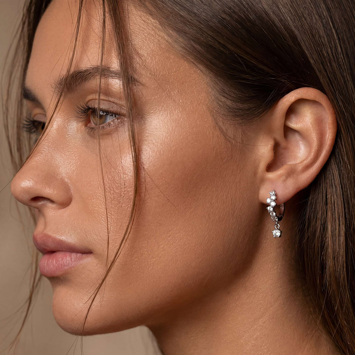 Adamantine Hoop Earrings