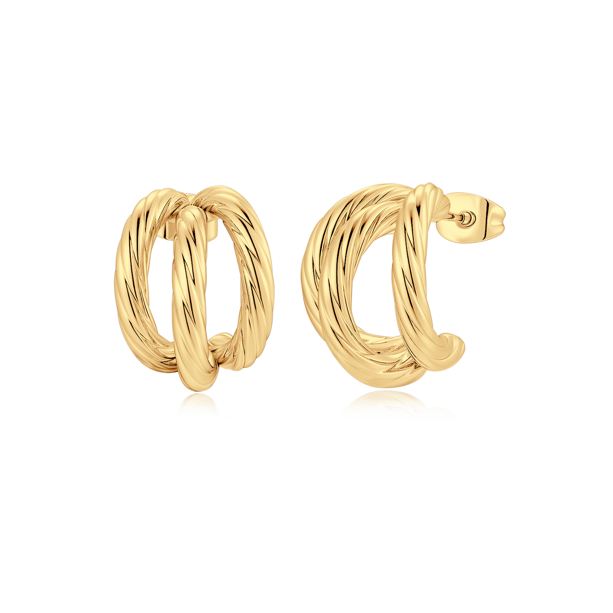 Half Ring Trije Earrings - Milas Jewels Shop