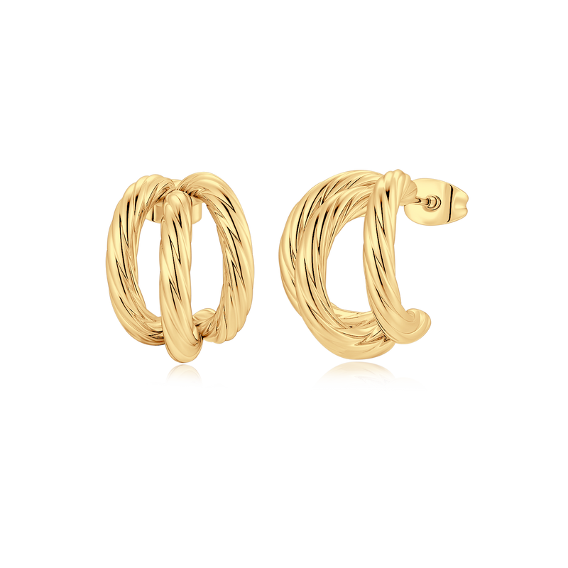 Half Ring Trije Earrings - Milas Jewels Shop