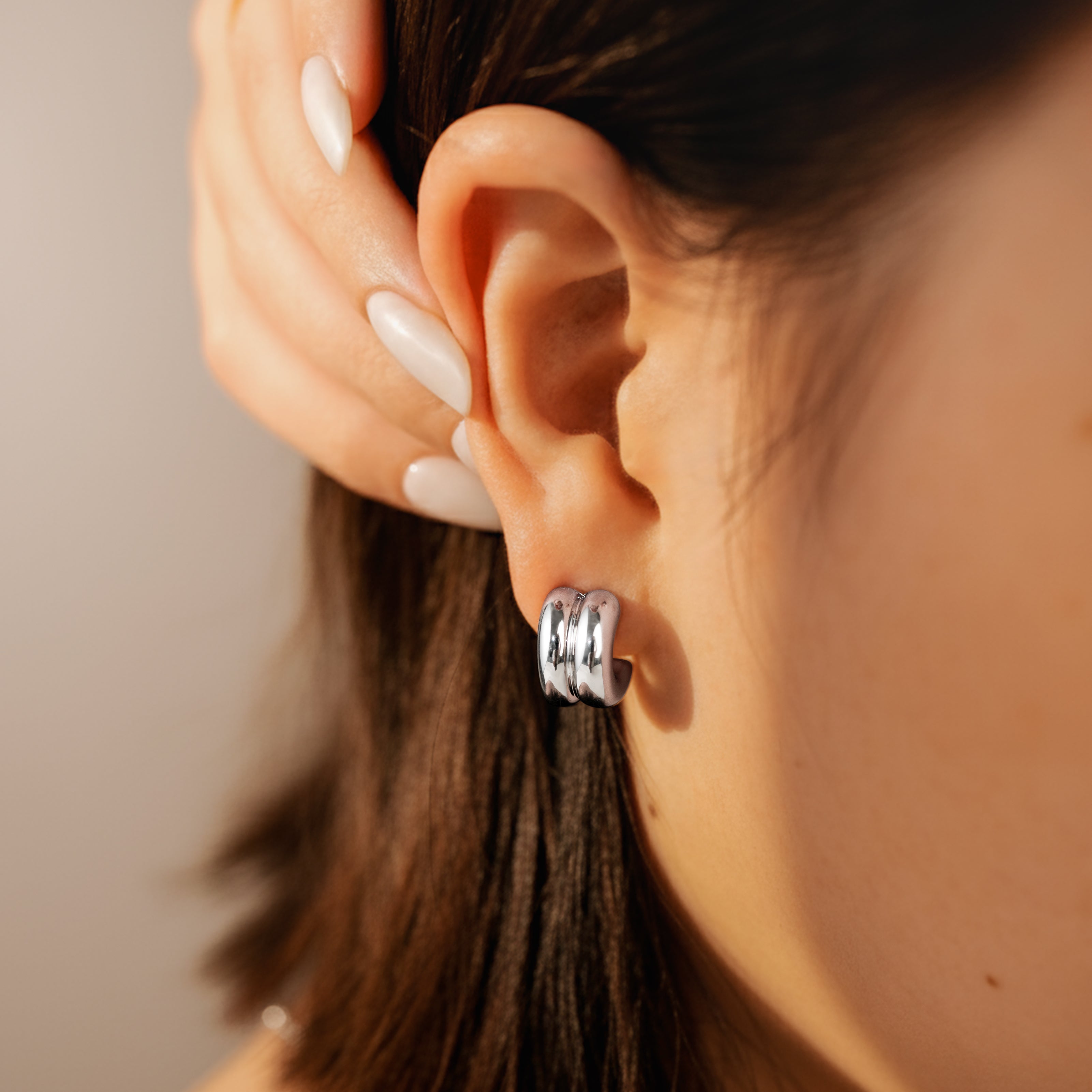 Half Ring Arashi Earrings - Milas Jewels Shop