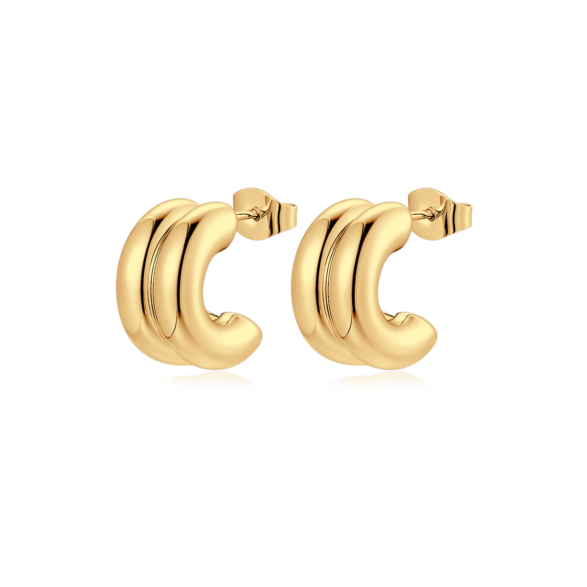 Half Ring Arashi Earrings - Milas Jewels Shop
