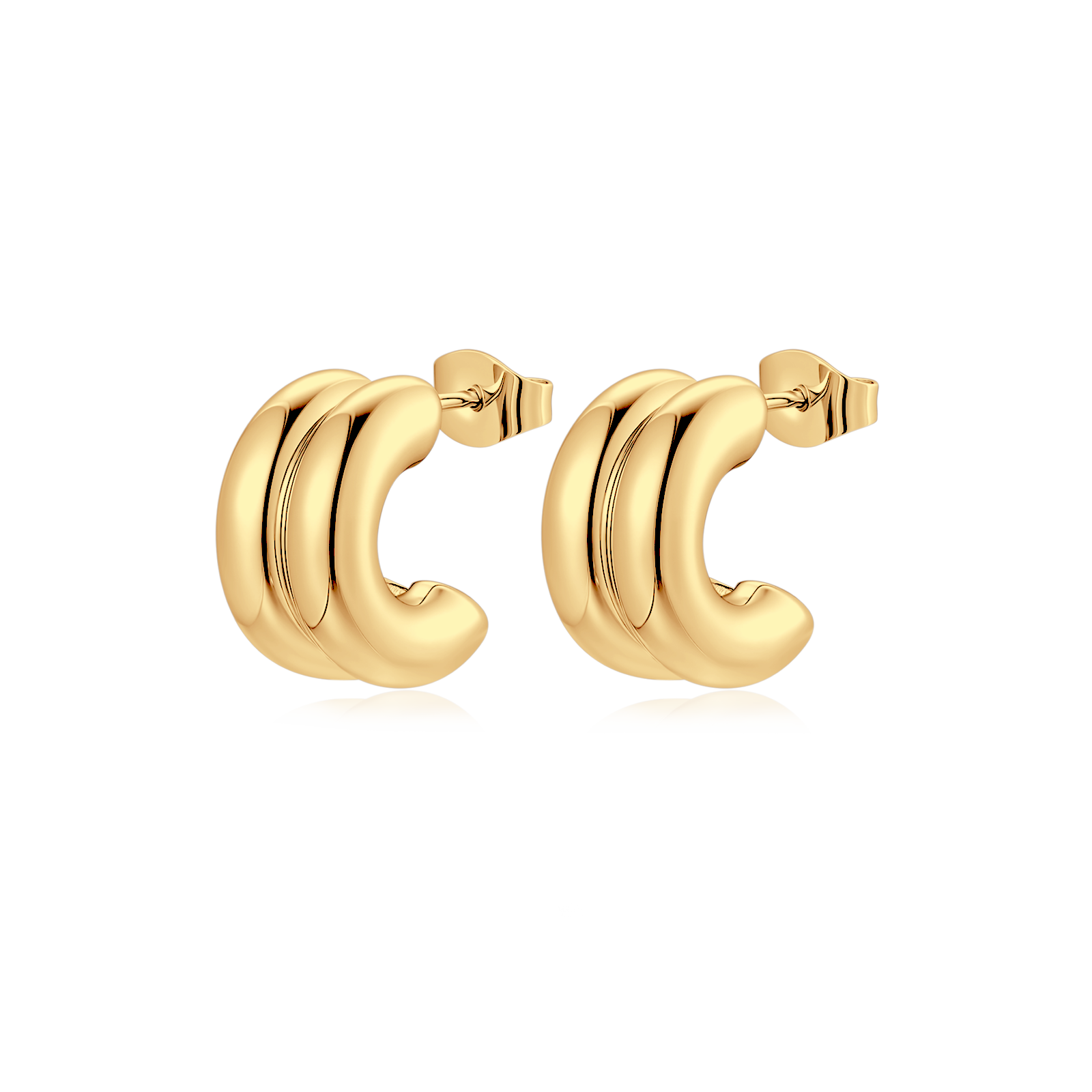 Half Ring Arashi Earrings - Milas Jewels Shop