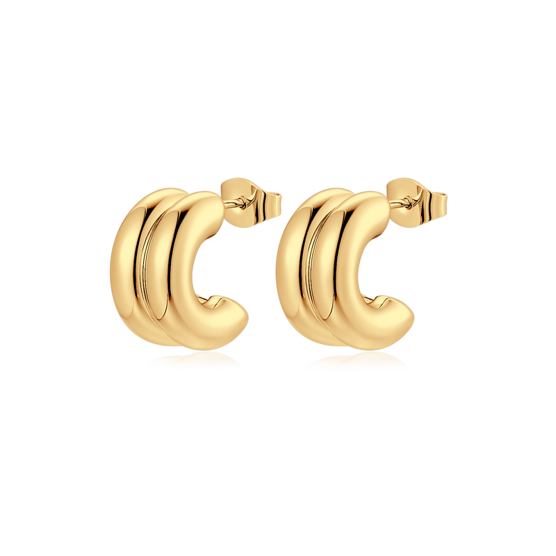 Half Ring Arashi Earrings - Milas Jewels Shop