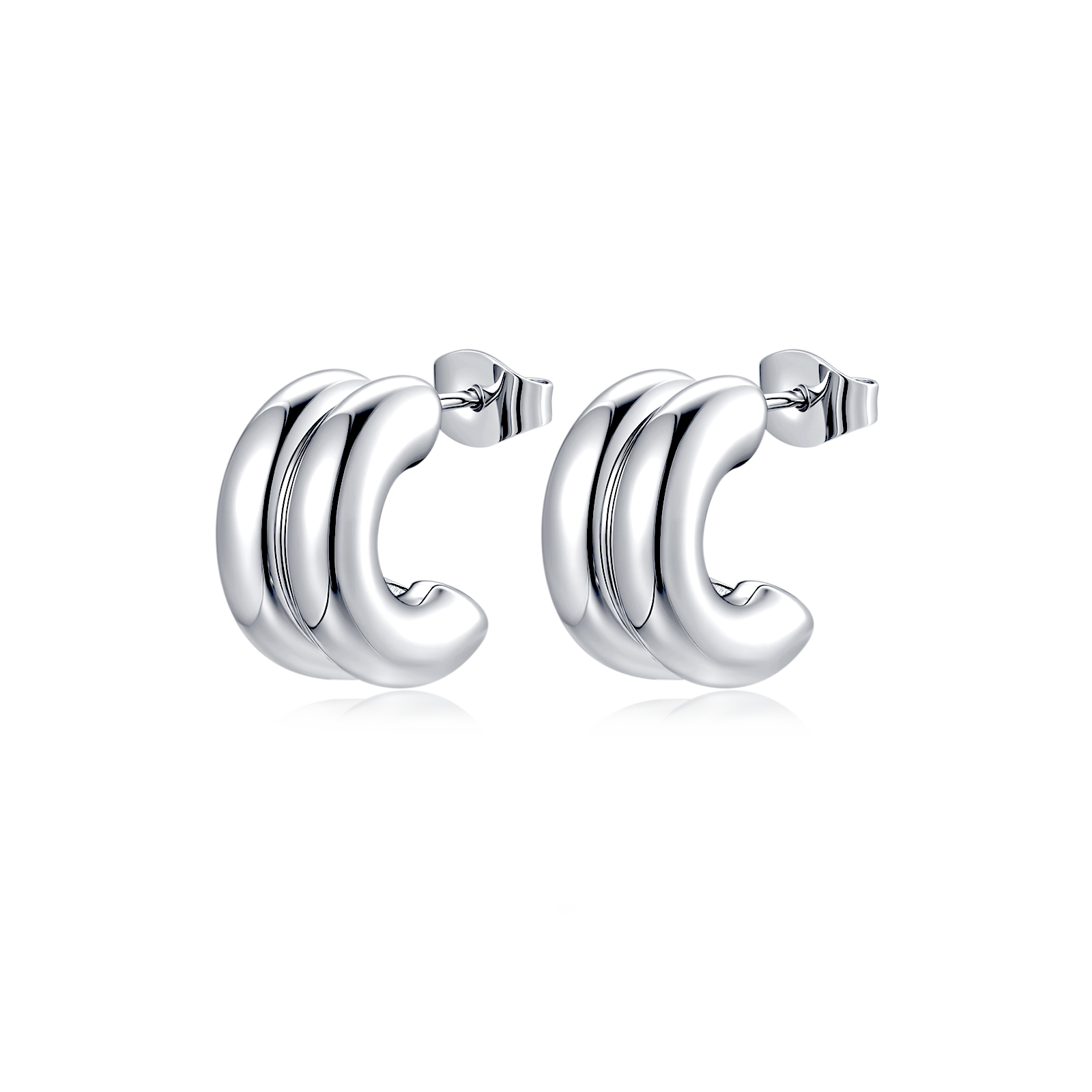 Half Ring Arashi Earrings - Milas Jewels Shop