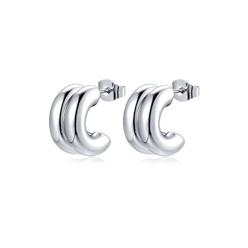 Half Ring Arashi Earrings - Milas Jewels Shop