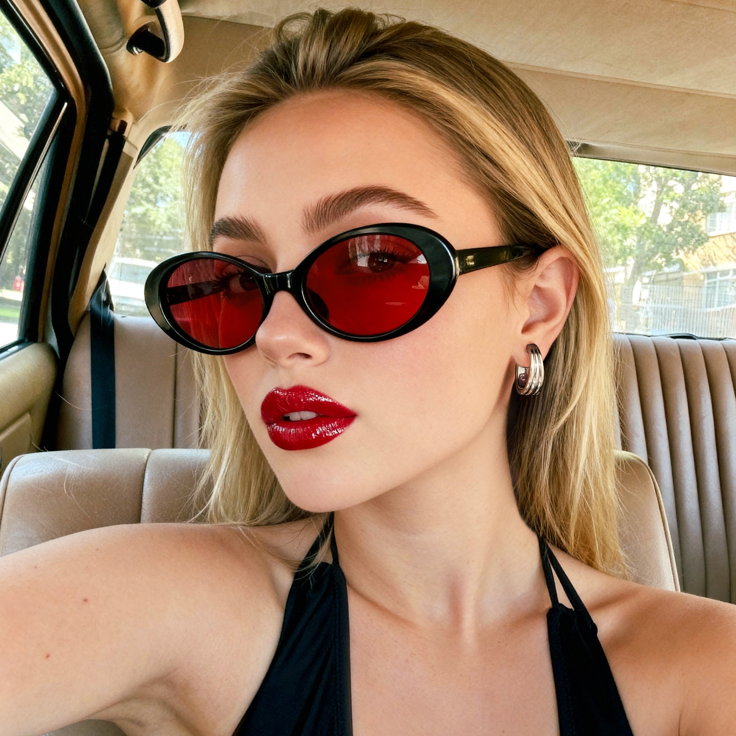 Ribbed Hoop Earrings