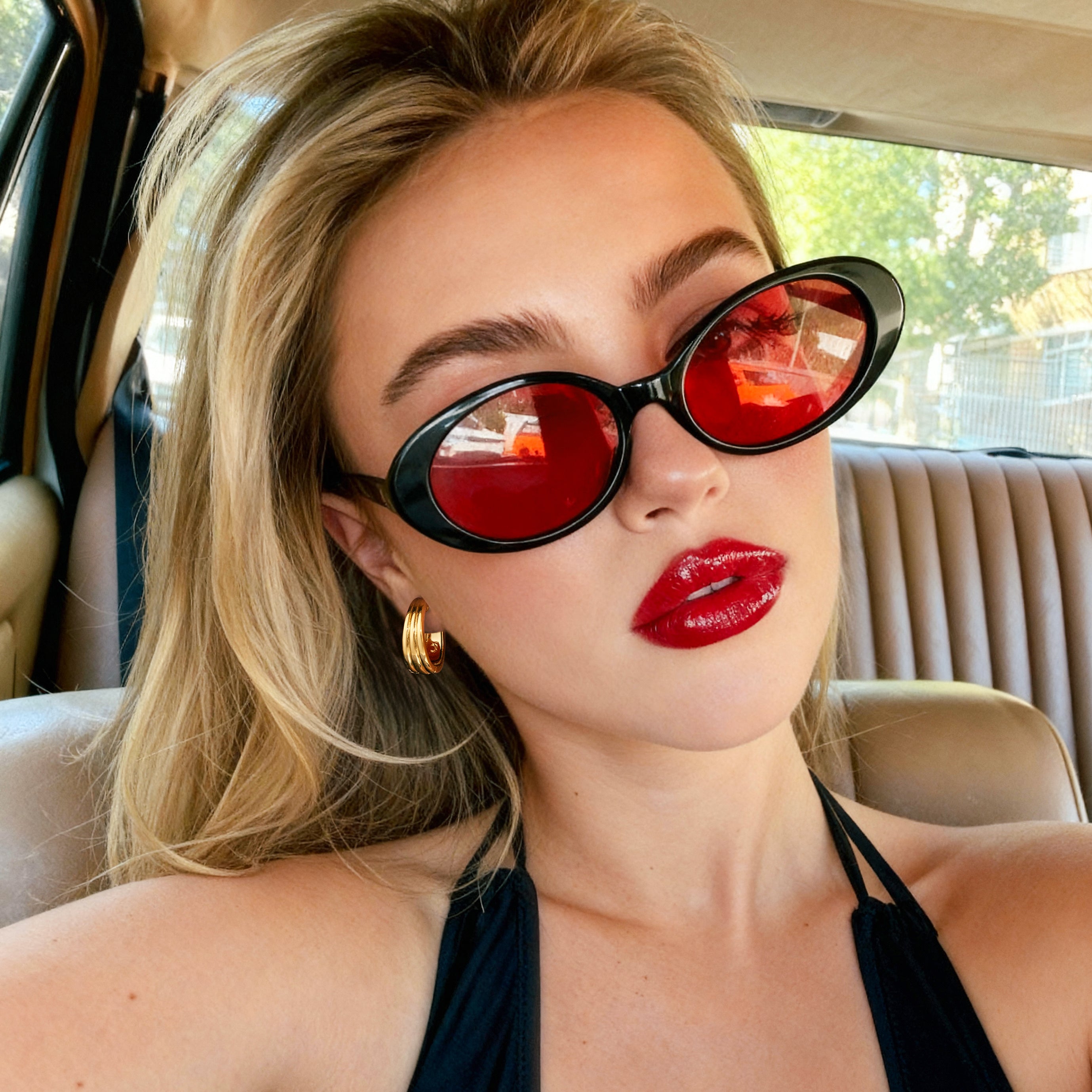 Ribbed Hoop Earrings