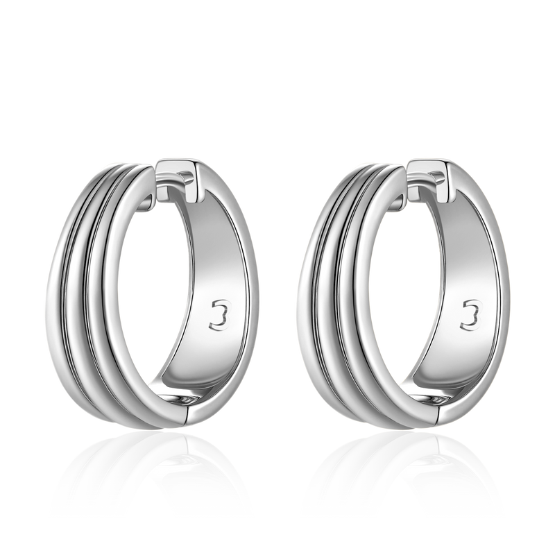 Ribbed Hoop Earrings - Milas Jewels Shop